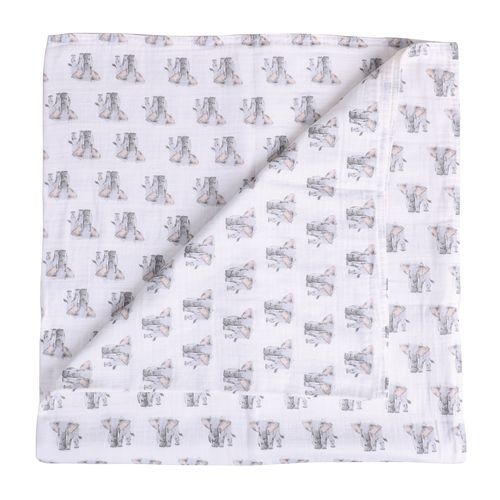 Couverture Pour Bébé - 106 X 106 Cm - Modèle Eléphant