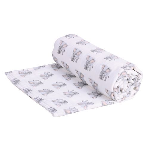 Couverture Pour Bébé - 106 X 106 Cm - Modèle Eléphant