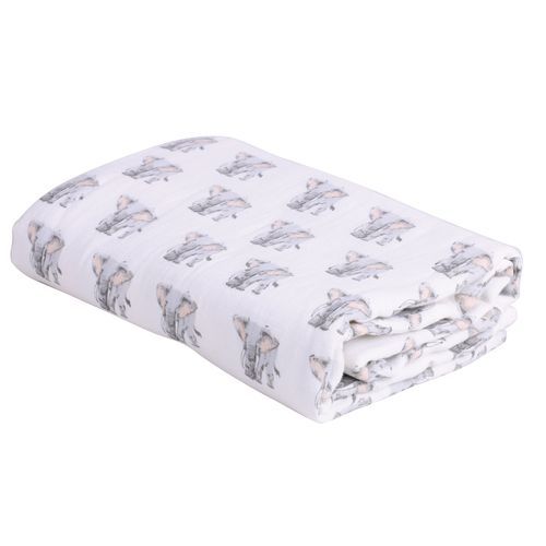 Couverture Pour Bébé - 106 X 106 Cm - Modèle Eléphant