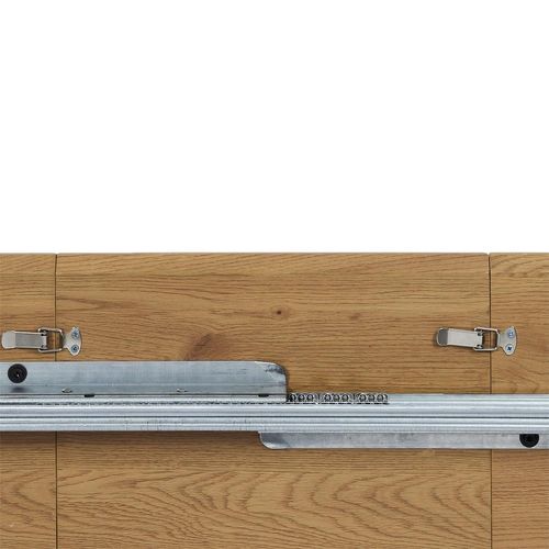 Table Extensible Ovale Effet Bois 4 à 6 Places Design Rétro - L. 120 à 160 Cm