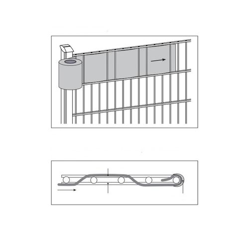 Brise Vue Occultant Clôture En Pvc 450 G/m² - 70 M X 19 Cm - 70 Clips De Montage - Vert