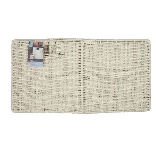 Cube De Rangement Tressé Pliable - 30 X 30 Cm - Beige