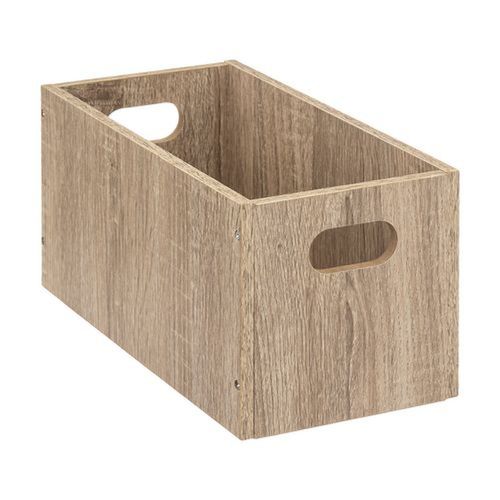 Lot De 2 Boîtes De Rangement Rectangulaire En Mdf - L. 31 X H. 15 Cm - Beige Effet Bois