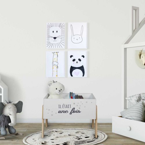Bac à Livre Pour Enfant En Mdf Il était Une Fois - Blanc