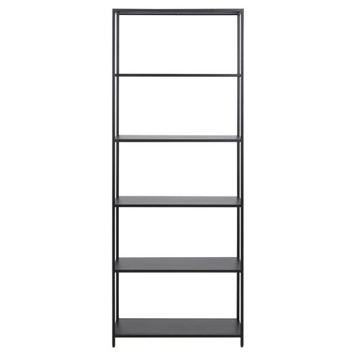 Bibliothèque 5 Niveaux En Métal - H.185 Cm - Noir