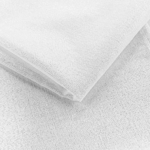 Lot De 3 Serviettes Fils Métallisés 40 X 40 Cm - Blanc Et Argent