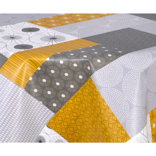 Nappe En Toile Cirée Ronde Vyle - Diam. 135 Cm - Gris