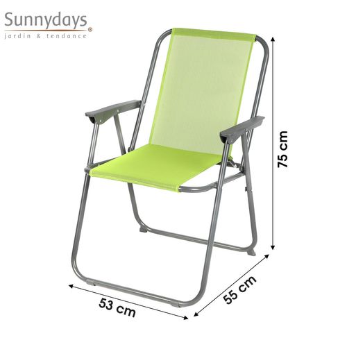 Chaise De Camping Pliable - Vert Anis