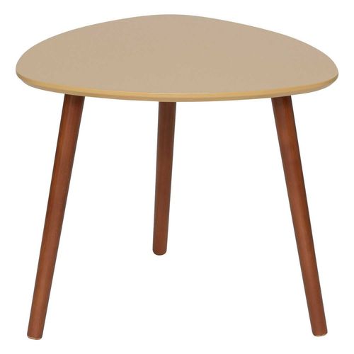 Lot De 3 Tables D'appoint Design Mileo - Vert, Ocre Et Blanc