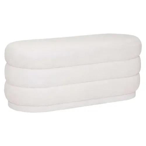 Banc 2 Places En Bouclette - Blanc