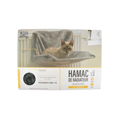 Hamac De Radiateur Roméo Pour Chat - Gris Anthracite