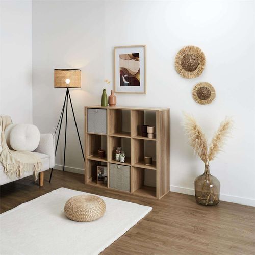 Etagère De Rangement 9 Cases Saulk En Bois - Marron