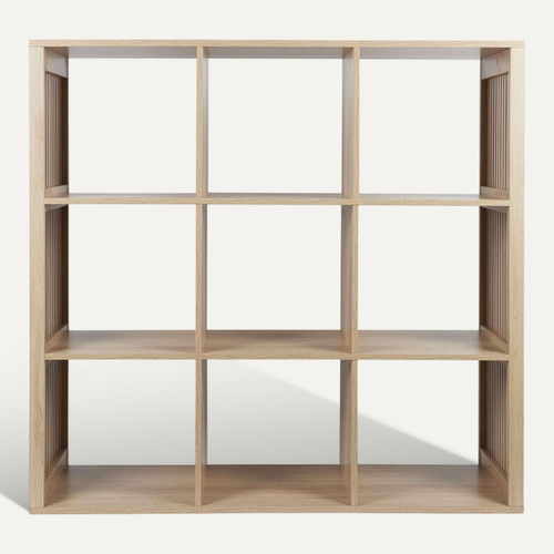 Etagère De Rangement 9 Cases Saulk En Bois - Marron