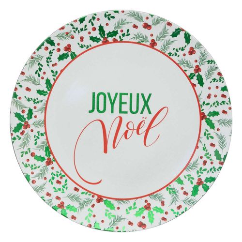 Lot De 12 Dessous D'assiette Joyeux Noël D. 33 Cm - Vert