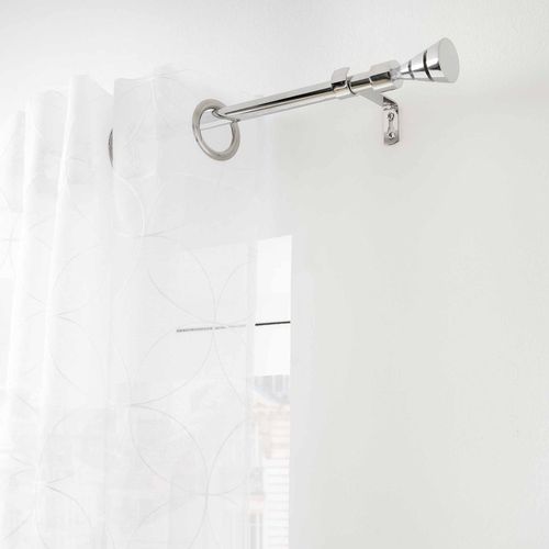 Yeabett Tringle à Rideaux Extensible 80-194 Cm – Barre Ø22 Mm Avec Supports Réglables En Hauteur Blanc
