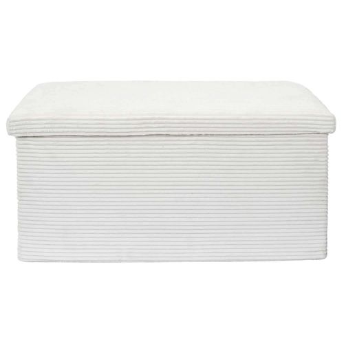 Banc De Rangement Pliable Effet Côtelé Drammen - Beige