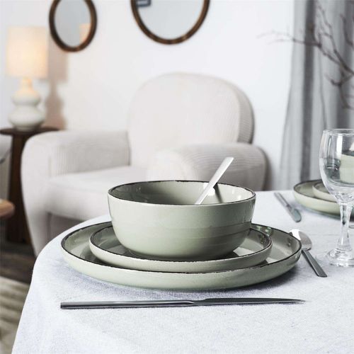 Service Vaiselle 12 Pièces  Au Gres Du Temps - Vert