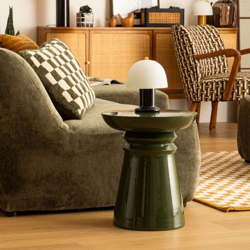Table D'appoint Ronde En Métal Jaya - Vert