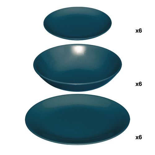 Service Vaisselle 18 Pièces Colorama - Bleu