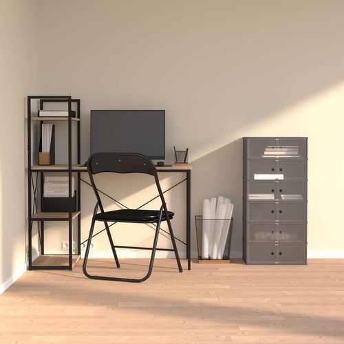Tour De Rangement Pliable Avec 6 étages En Plastique - Gris