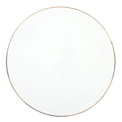 Support à Gâteau En Porcelaine - Blanc Et Doré