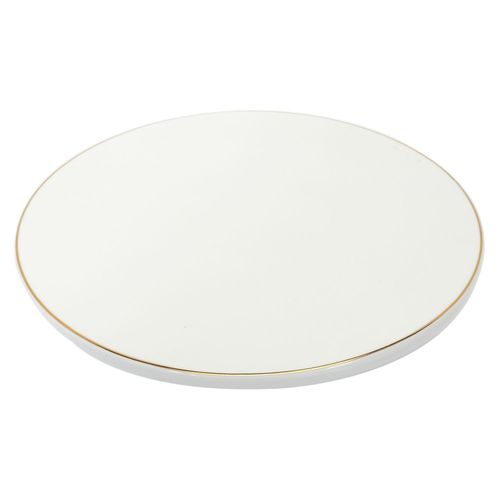 Support à Gâteau En Porcelaine - Blanc Et Doré