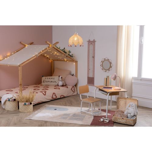 Parure De Lit Enfant Amour En Coton Tufté - 140 X 200 Cm