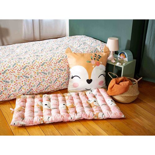 Matelas De Sol Enfant Renard - 100% Coton 120 G/m² - 55 X 120 Cm