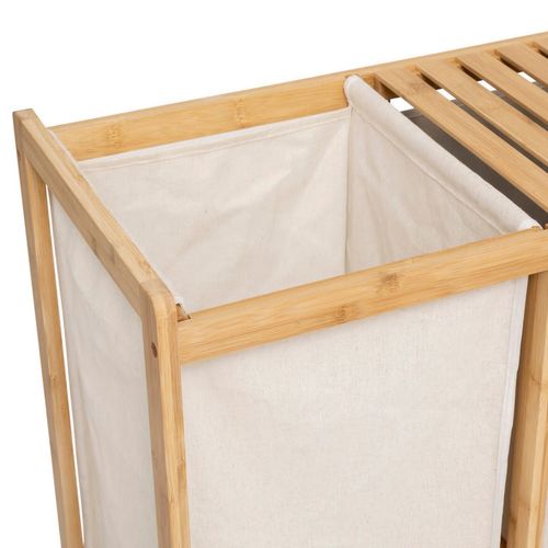 Étagère Avec 1 Panier à Linge Et 2 Paniers De Rangement Tidy Box - Beige