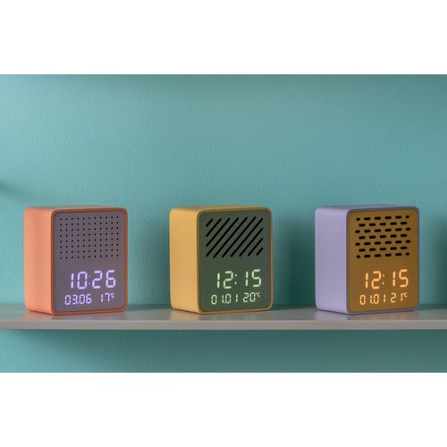 Réveil Haut-parleur Bluetooth Funky Vibes - Orange Et Violet