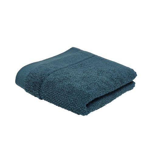Serviette De Toilette - 100% Coton Bio - 50 X 90 Cm - Bleu Paon