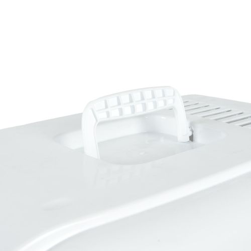 Maison De Toilette Litière Pour Chat Ugo - Blanc Et Gris Anthracite
