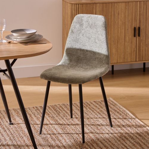 Lot De 4 Chaises En Tissu Chenille Et Pieds Métal Tyka - Vert