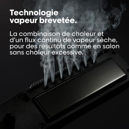 Lisseur Vapeur Professionnel Blanc, 3 Températures Et 2 Soins Inclus