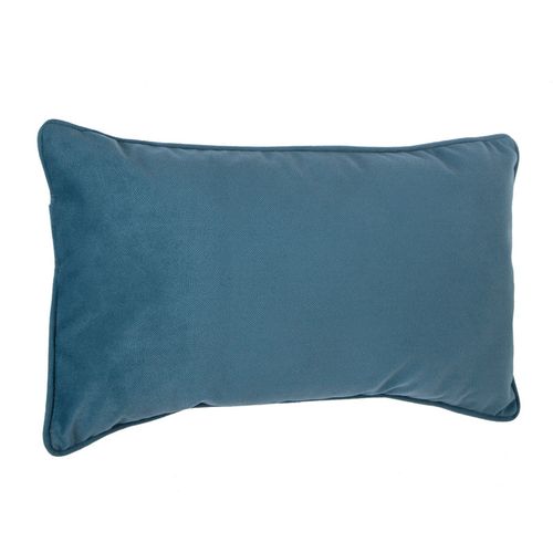Coussin "lilou" Effet Velours 30 X 50 Cm - Bleu - 30x50 Cm