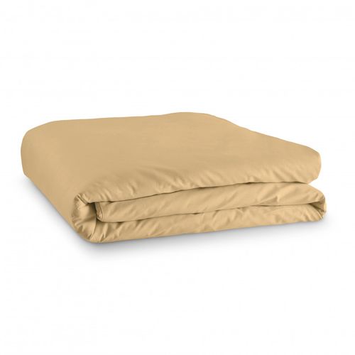 Housse De Couette Unie Taupe 260 X 240 Cm / 100% Coton / 57 Fils/cm² - Beige - 260x240 Cm