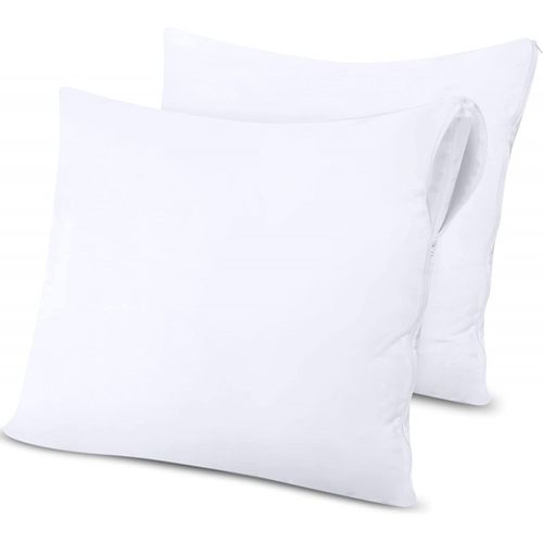 Lot De 2 Protège Oreiller éponge Imperméable Absorbant 63 X 63 Cm - Blanc - 63x63 Cm
