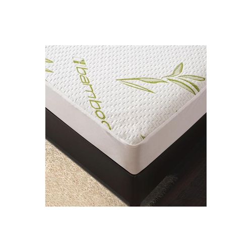Protège Matelas "bambou" Imperméable 180 X 200 Cm "king Size" Bonnet 35 Cm - Blanc - 180x200 Cm