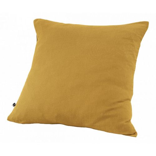 Taie D'oreiller "gaïa" "gaze De Coton" - Jaune - 60x60 Cm