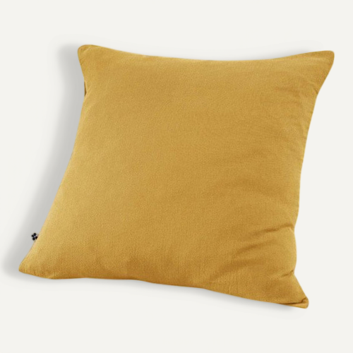 Taie D'oreiller "gaïa" "gaze De Coton" - Jaune - 60x60 Cm