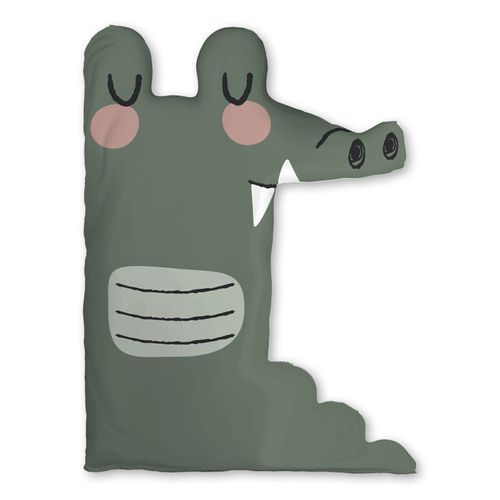 Coussin Déco Déhoussable Réversible Gamme "minots" 100% Coton - Gris Foncé - 37,5x50 Cm