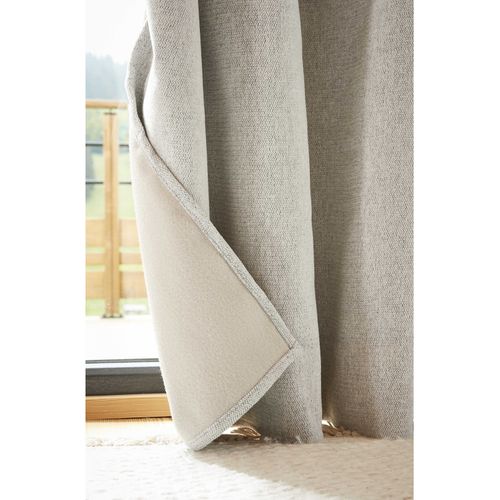 Rideau Occultant Phonique Et Thermique Doublé Polaire "bjorn" 100% Opaque - Taupe - 140x180 Cm