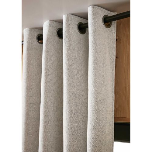 Rideau Occultant Phonique Et Thermique Doublé Polaire "bjorn" 100% Opaque - Taupe - 140x180 Cm