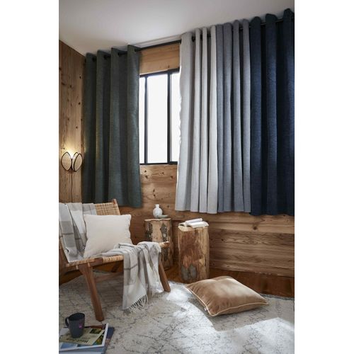 Rideau Occultant Phonique Et Thermique Doublé Polaire "bjorn" 100% Opaque - Taupe - 140x180 Cm
