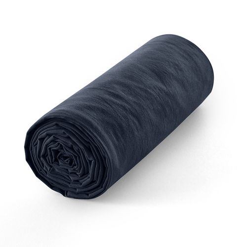 Drap Housse 140 X 190 Cm Bonnet 30 Cm "prémium" Pour Lit 2 Places - Bleu Nuit - 140x190+30 Cm