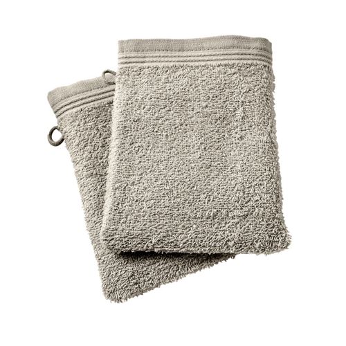 Lot De 2 Gants De Toilette "spa" 15 X 21 Cm / 400 Gr/m² - Beige - 15x21 Cm