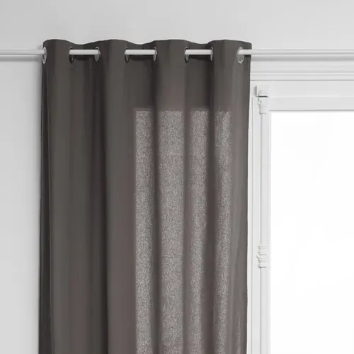 Lot De 2 Rideaux D'ameublement "anjali" En Coton 135 X 240 Cm - Gris - 135x240 Cm