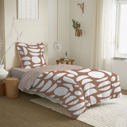 Parure de draps FLANELLE TENDRESSE 4 PIECES 240x300 100 % COTON Avec