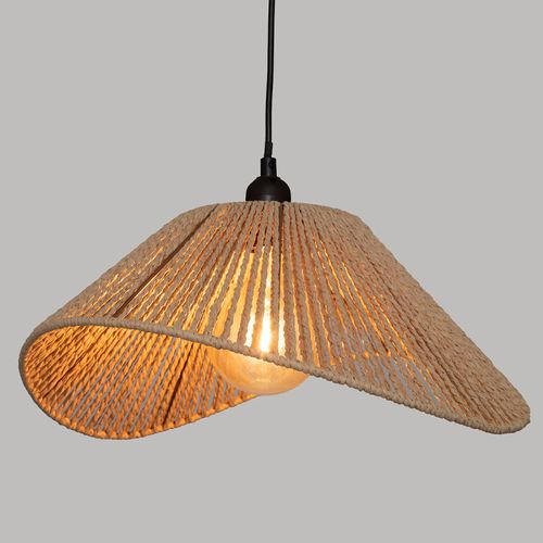 Suspension "myha" Encorde Naturel - Beige - 31x31x31 Cm
