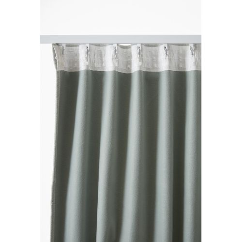 Rideau Occultant Phonique Et Thermique Doublé Polaire 100% Opaque - Vert Clair - 140x260 Cm
